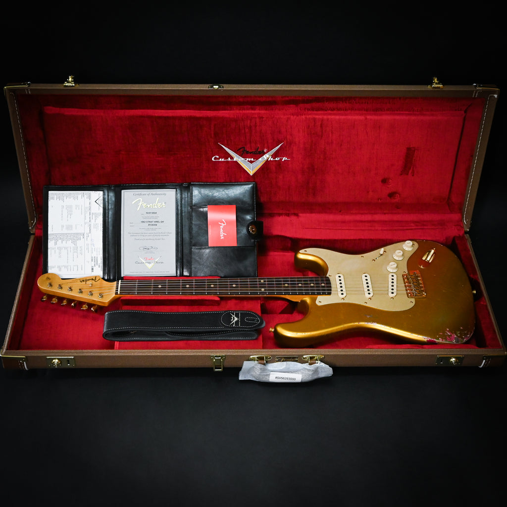 Fender Custom Shop 1962 Stratocaster w/ Gold Hardware Heavy Relic- Frost Gold / Pink Paisley 2024 (R139354)