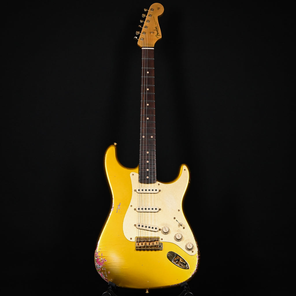 Fender Custom Shop 1962 Stratocaster w/ Gold Hardware Heavy Relic- Frost Gold / Pink Paisley 2024 (R139354)