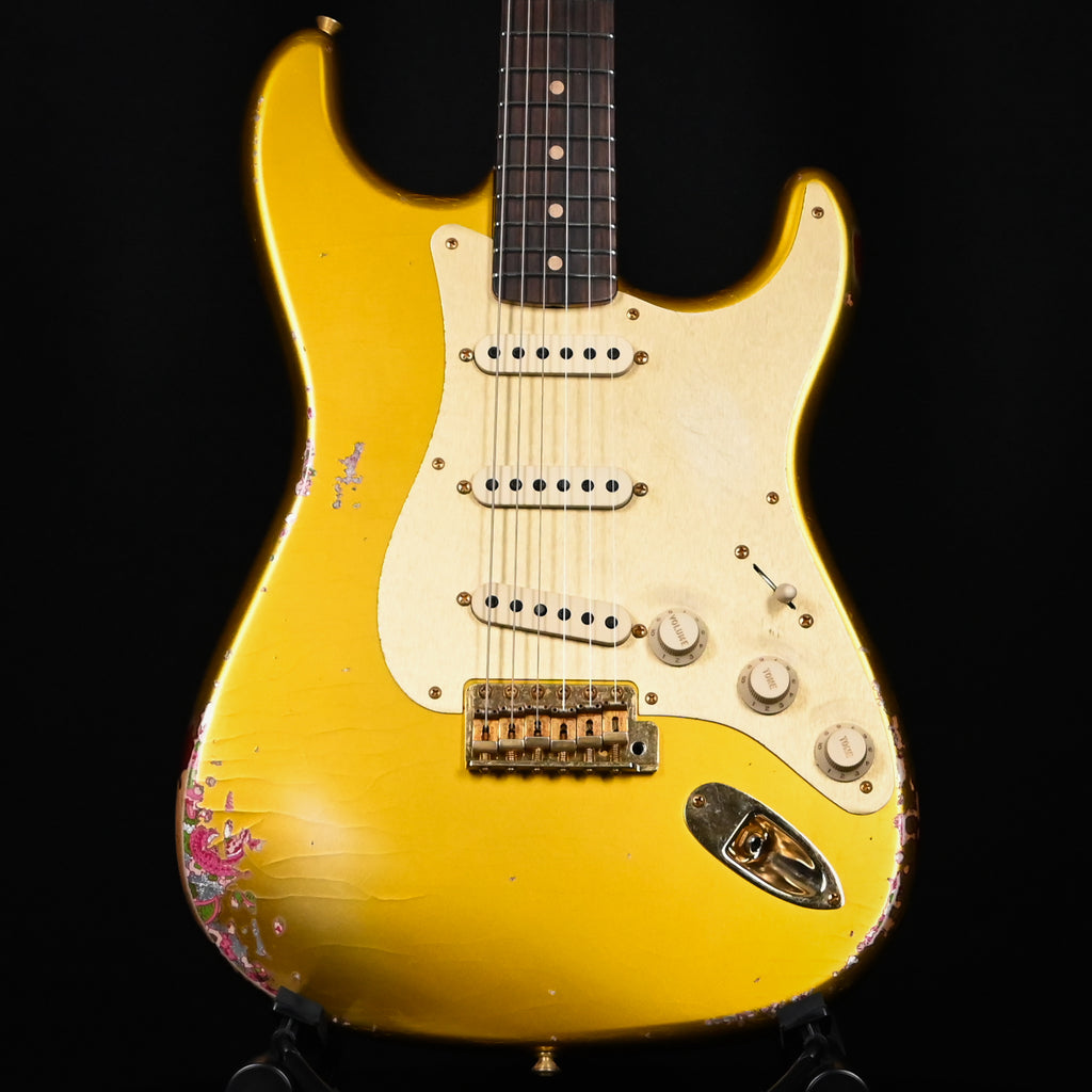 Fender Custom Shop 1962 Stratocaster w/ Gold Hardware Heavy Relic- Frost Gold / Pink Paisley 2024 (R139354)