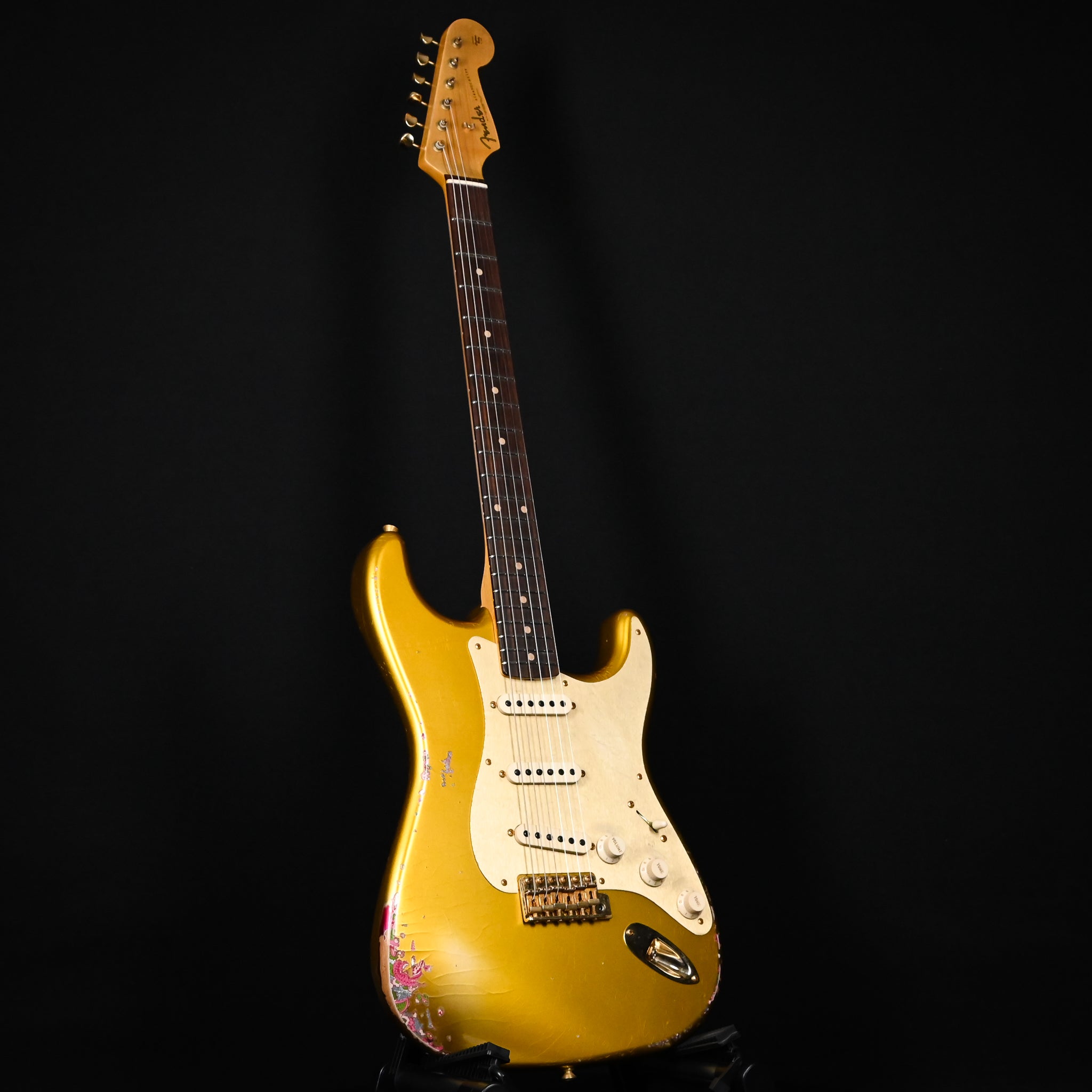 Fender Custom Shop 1962 Stratocaster w/ Gold Hardware Heavy Relic- Frost Gold / Pink Paisley 2024 (R139354)