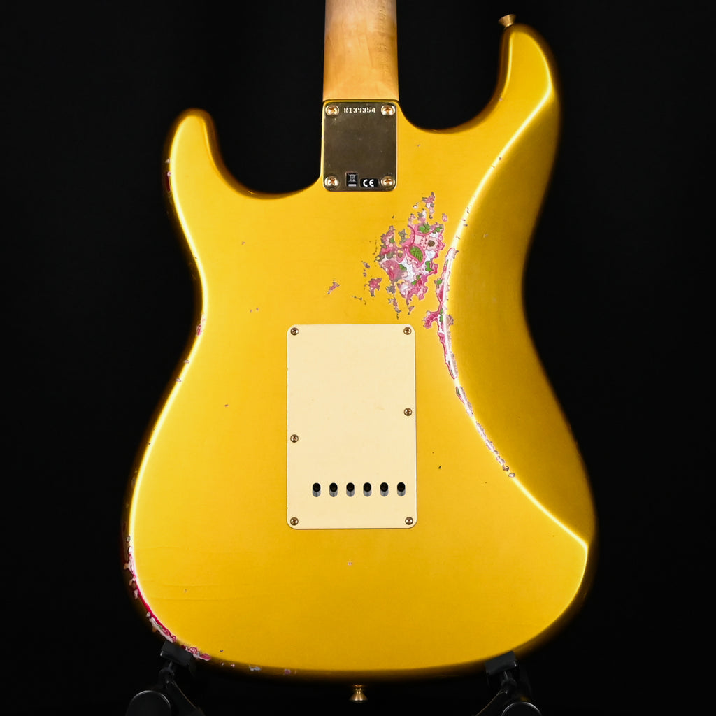Fender Custom Shop 1962 Stratocaster w/ Gold Hardware Heavy Relic- Frost Gold / Pink Paisley 2024 (R139354)