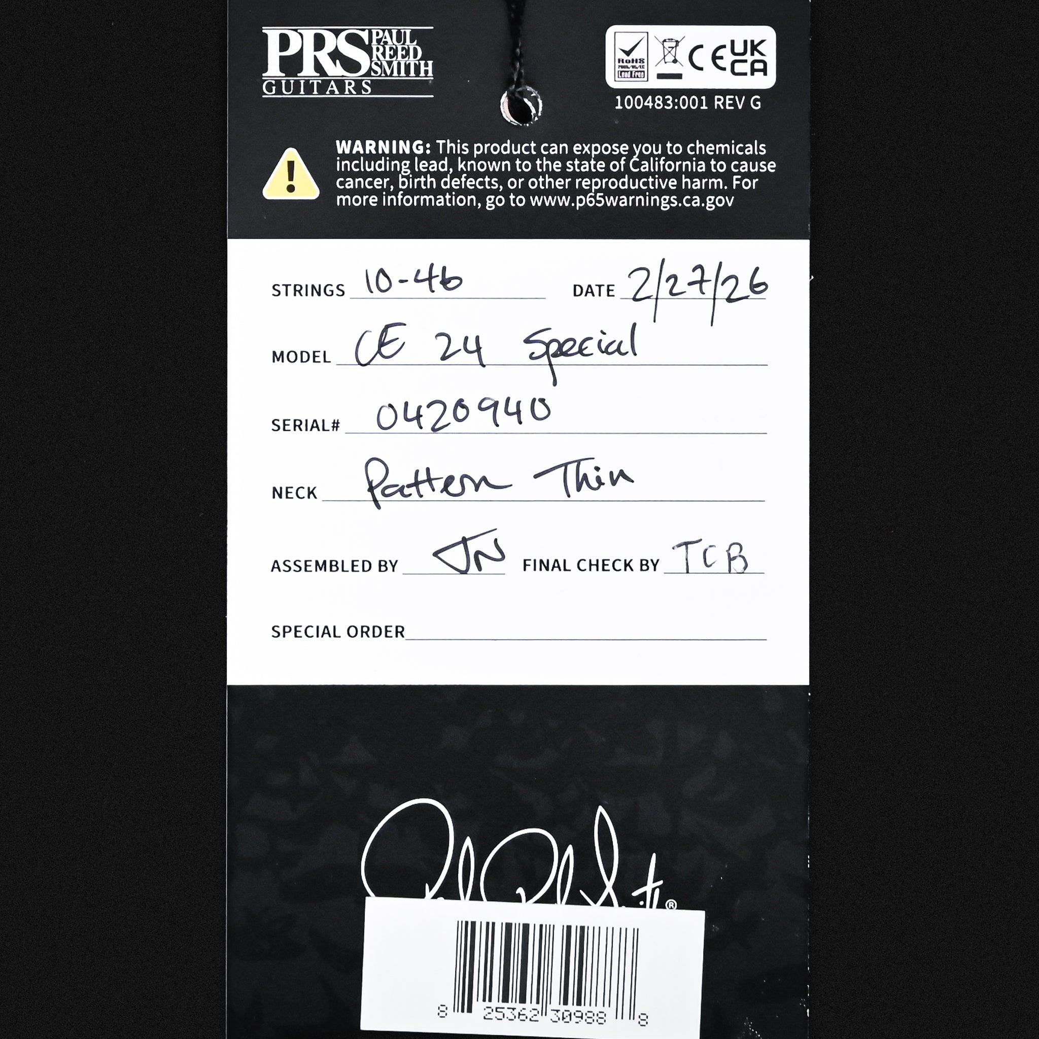PRS CE 24 Special Electric Guitar- Sprayer's Choice 2026 (0420940)