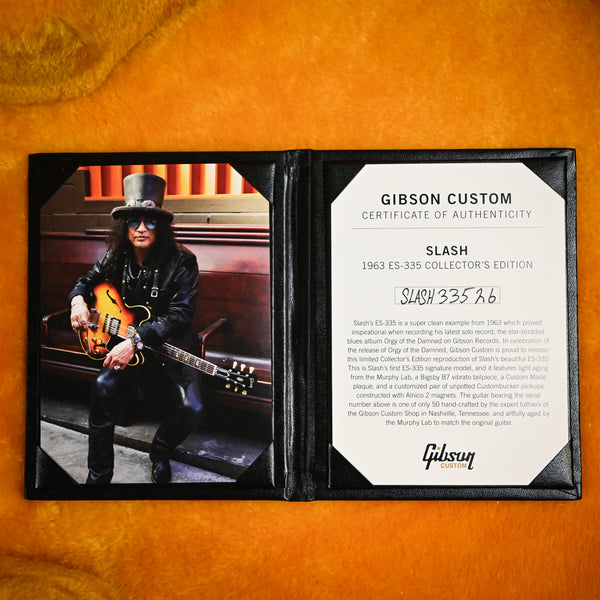 Gibson Slash 1963 ES-335 Collector’s Edition Vintage Sunburst SLASH 335 Limited to 50 Worldwide Slash Signed (#15)