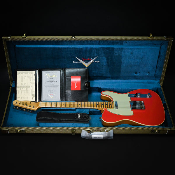 Fender Custom Shop Limited Edition Postmodern Telecaster Journeyman- Aged Fiesta Red Top/ Aged Natural Back & Side 2024 (XN6839)