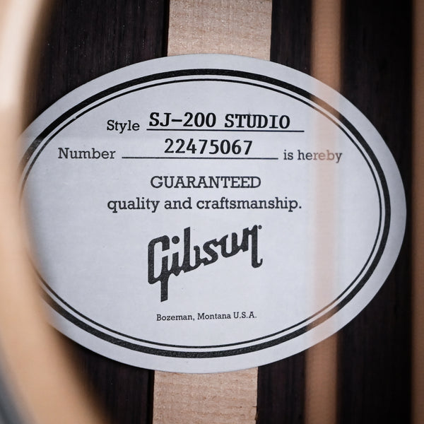 Gibson SJ-200 Studio Rosewood Acoustic Guitar- Satin Natural 2025 (22475067)