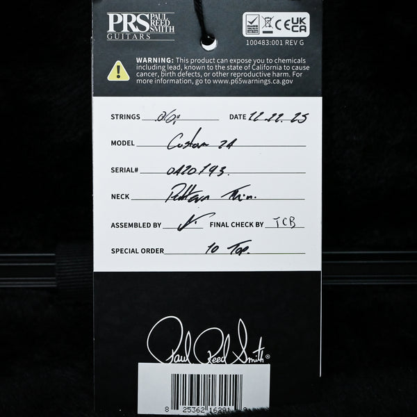 PRS Custom 24 w/ 10-Top & DMO Pickups- Cobalt Smokeburst 2025 (0420793)