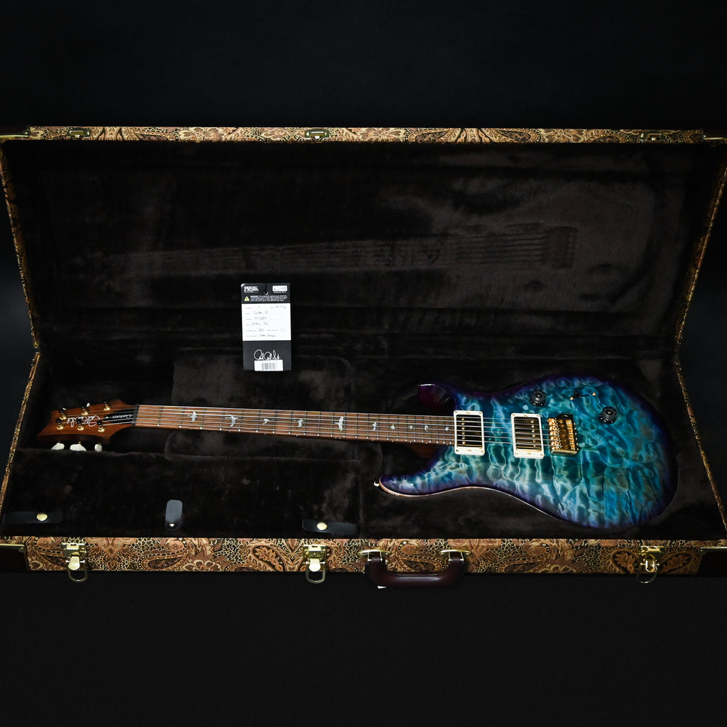 PRS Custom 24 Wood Library w/ 1-Piece Quilt 10-Top, Brazilian Rosewood, & 58/15 LT Pickups- Aquableux Purple Burst 2026 (0423889)