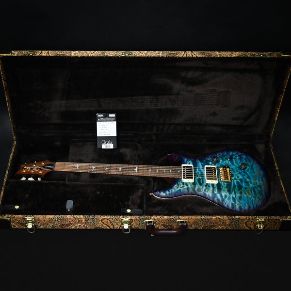PRS Custom 24 Wood Library w/ 10-Top, Brazilian Rosewood, & 58/15 LT Pickups- Aquableux Purple Burst 2026 (0423889)