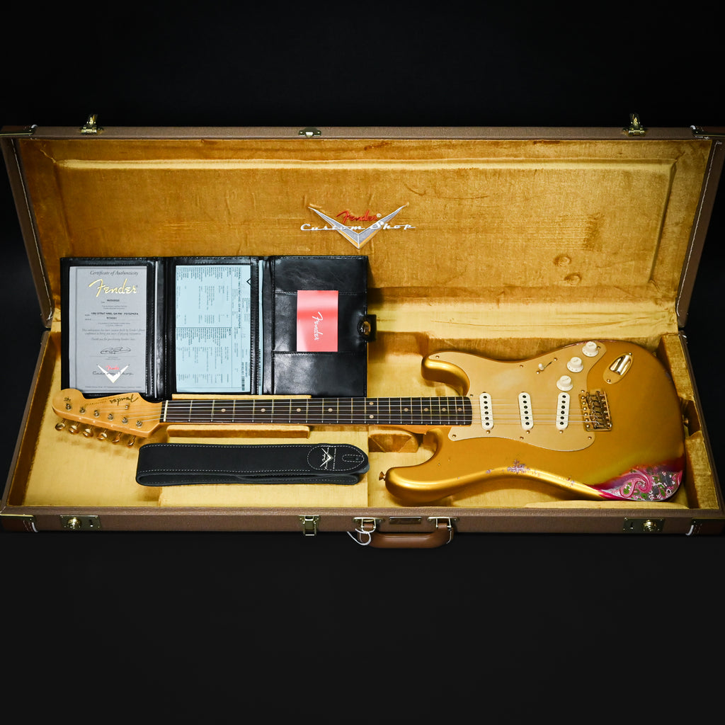 Fender Custom Shop 1962 Stratocaster w/ Gold Hardware Heavy Relic- Frost Gold/ Pink Paisley 2025 (R139381)