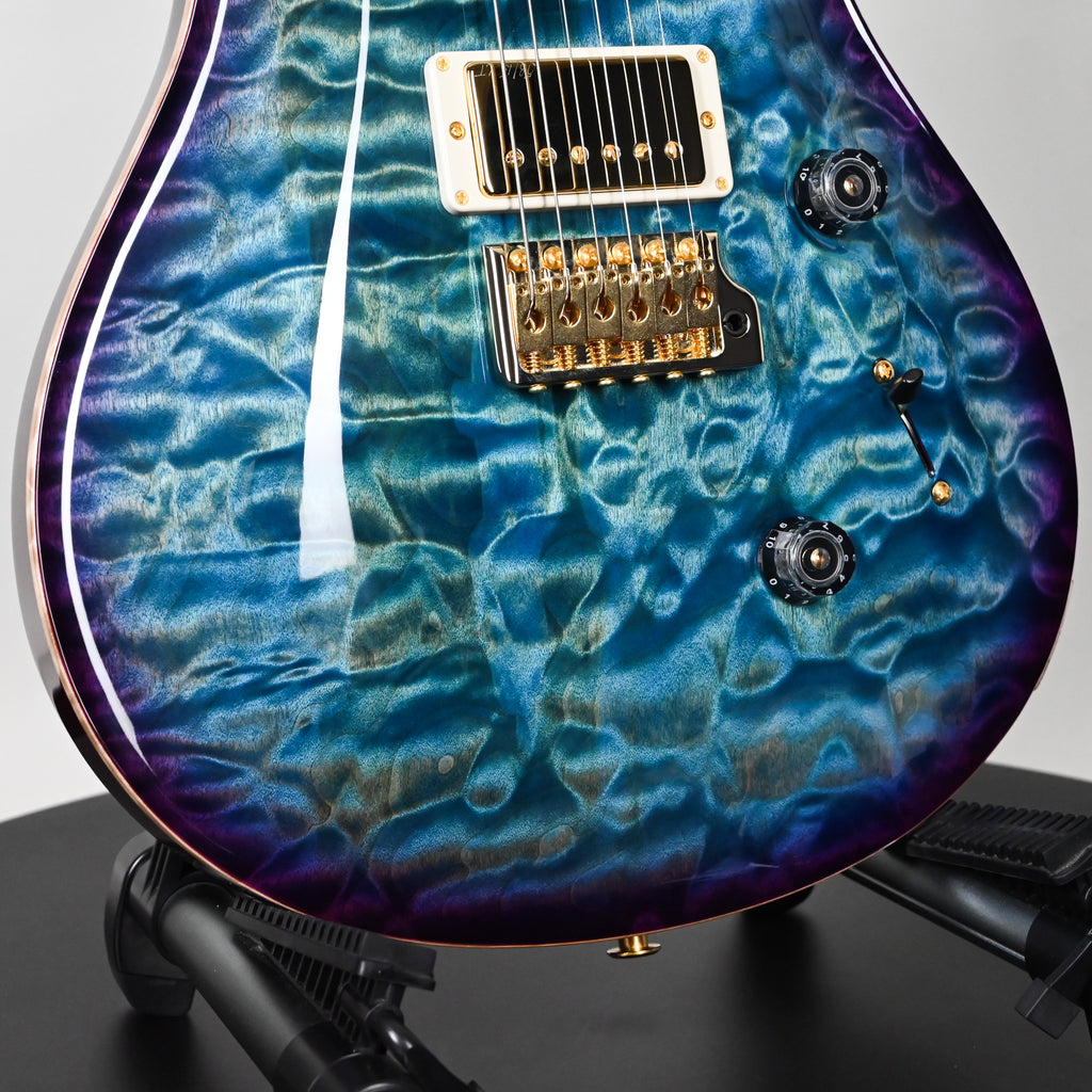 PRS Custom 24 Wood Library w/ 1-Piece Quilt 10-Top, Brazilian Rosewood, & 58/15 LT Pickups- Aquableux Purple Burst 2026 (0423889)