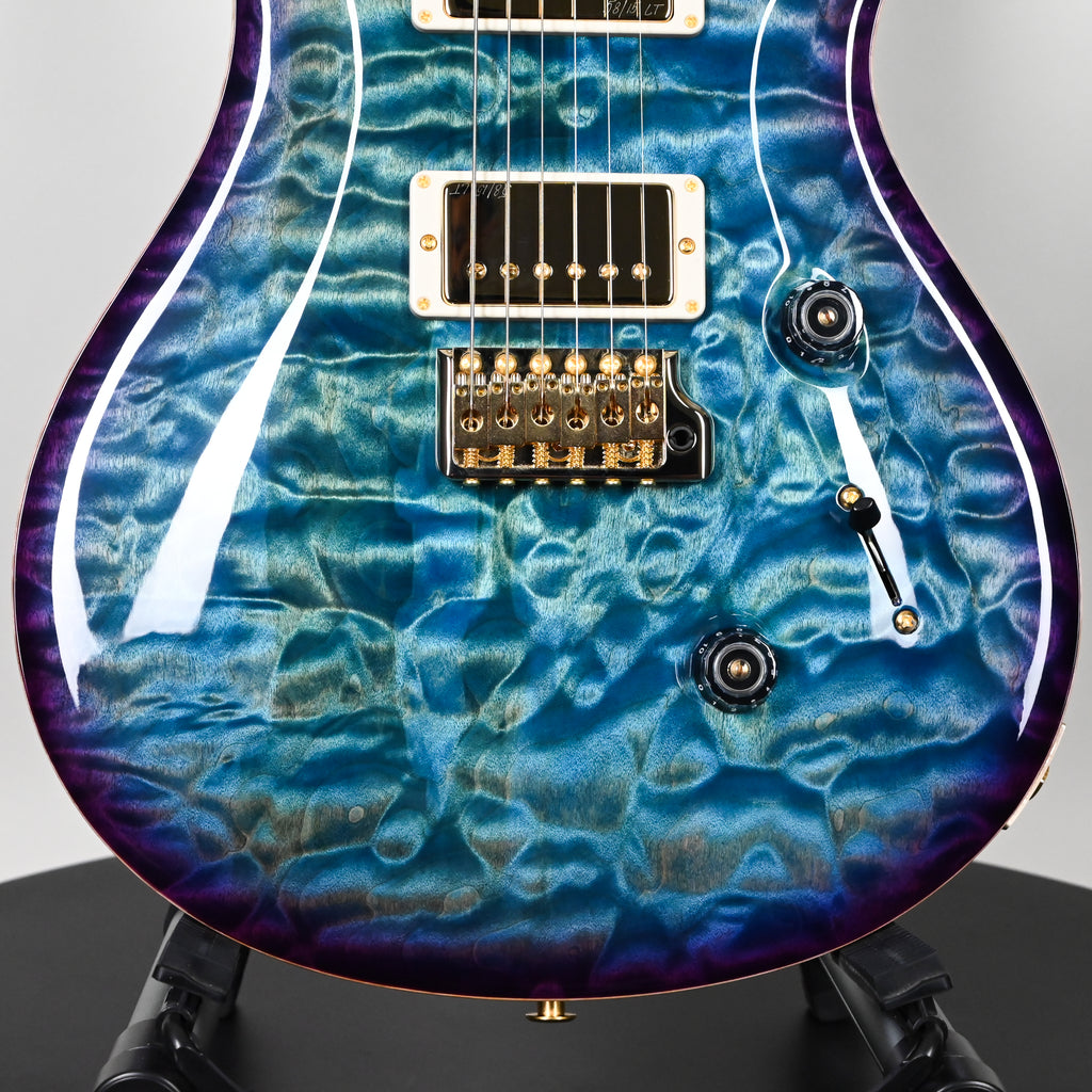 PRS Custom 24 Wood Library w/ 1-Piece Quilt 10-Top, Brazilian Rosewood, & 58/15 LT Pickups- Aquableux Purple Burst 2026 (0423889)