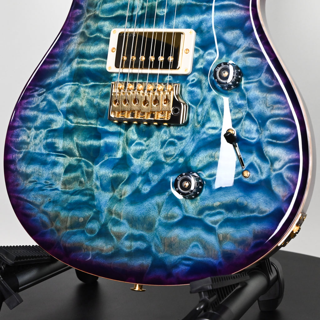 PRS Custom 24 Wood Library w/ 1-Piece Quilt 10-Top, Brazilian Rosewood, & 58/15 LT Pickups- Aquableux Purple Burst 2026 (0423889)