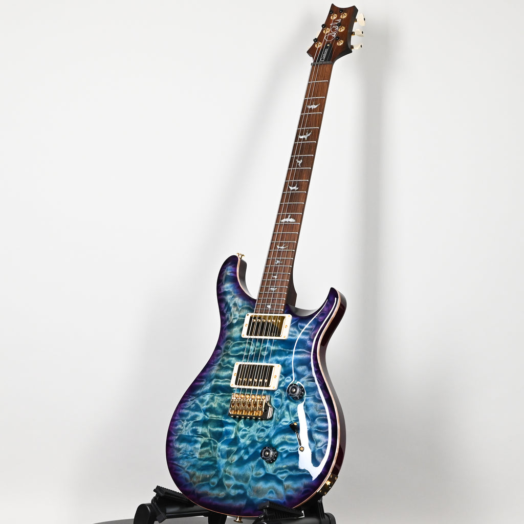 PRS Custom 24 Wood Library w/ 1-Piece Quilt 10-Top, Brazilian Rosewood, & 58/15 LT Pickups- Aquableux Purple Burst 2026 (0423889)