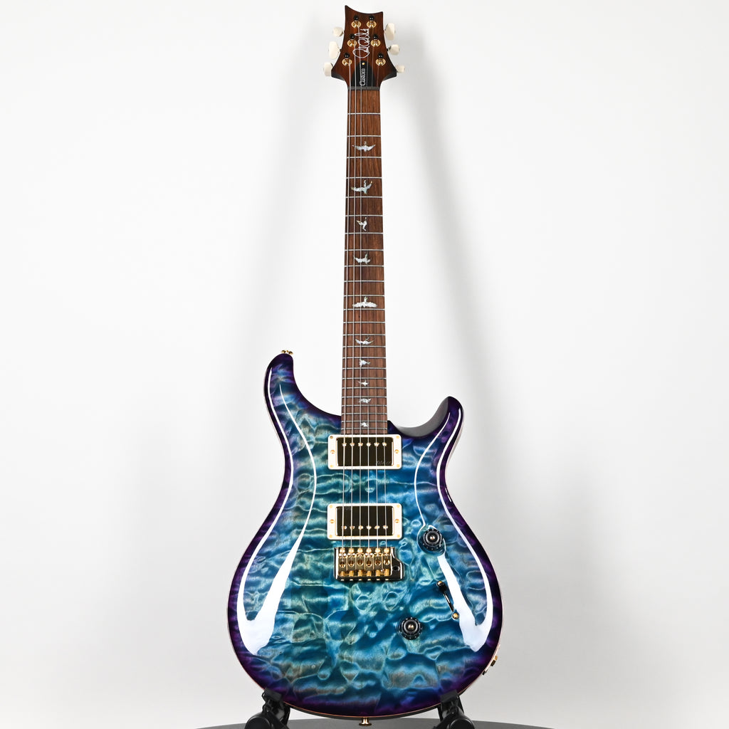 PRS Custom 24 Wood Library w/ 1-Piece Quilt 10-Top, Brazilian Rosewood, & 58/15 LT Pickups- Aquableux Purple Burst 2026 (0423889)