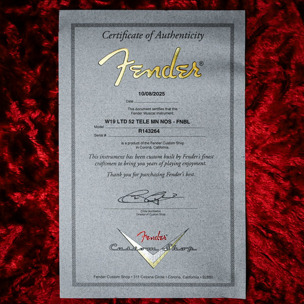 Fender Custom Shop Limited Edition '52 Telecaster NOS- Faded Nocaster Blonde 2025 (R143264)