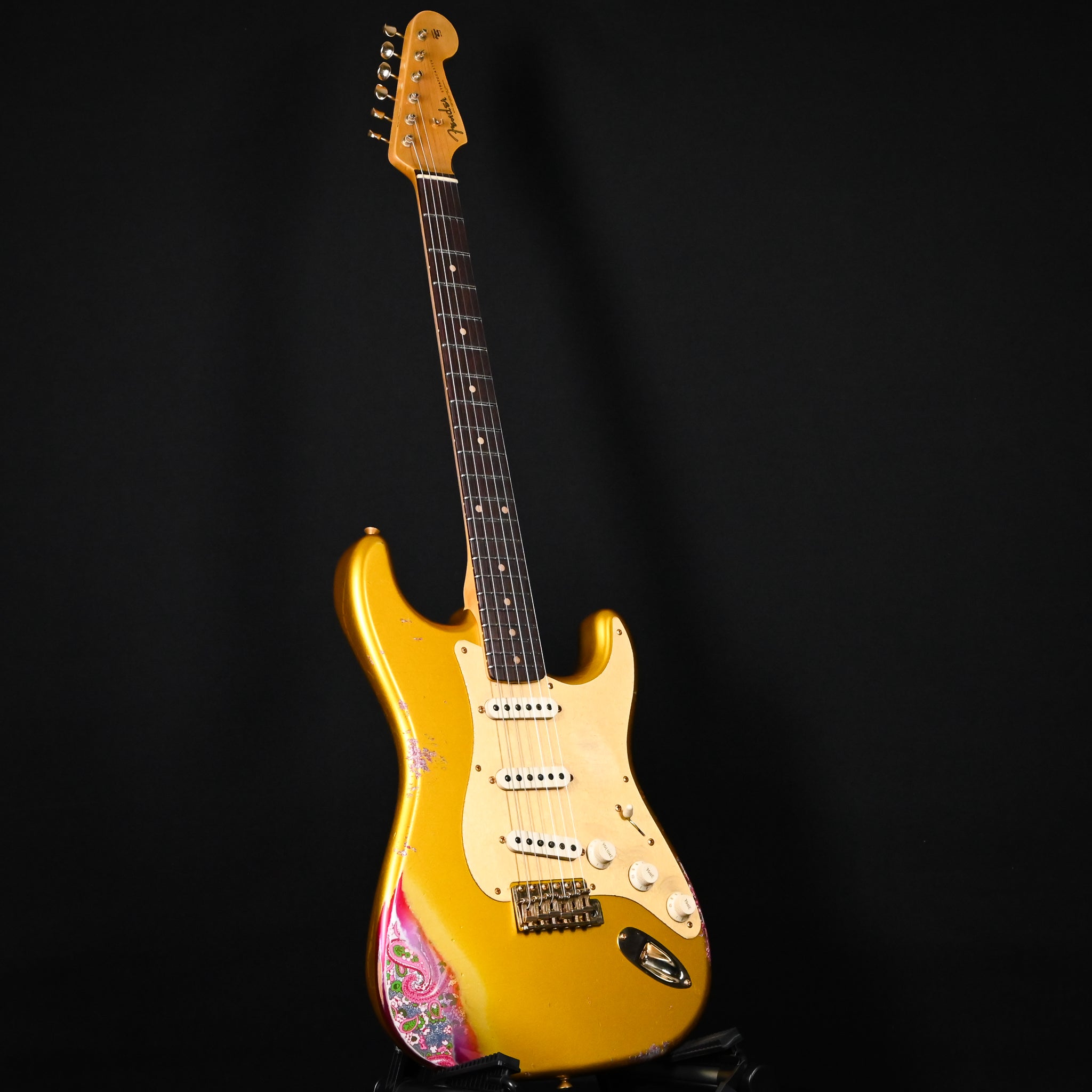 Fender Custom Shop 1962 Stratocaster w/ Gold Hardware Heavy Relic- Frost Gold/ Pink Paisley 2025 (R139381)