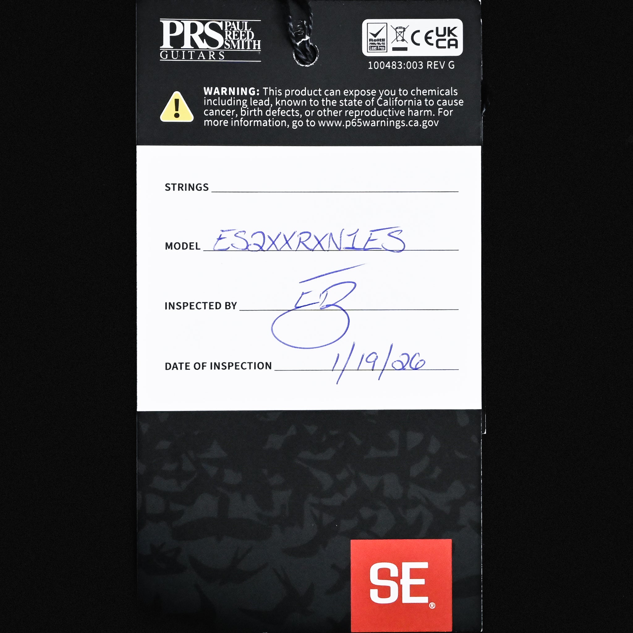 PRS SE Ed Sheeran Hollowbody I Piezo Baritone Electric Guitar- Cosmic Splash 2026 (CTIH077425)