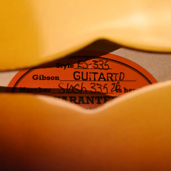Gibson Slash 1963 ES-335 Collector’s Edition Vintage Sunburst SLASH 335 Limited to 50 Worldwide Slash Signed (#15)