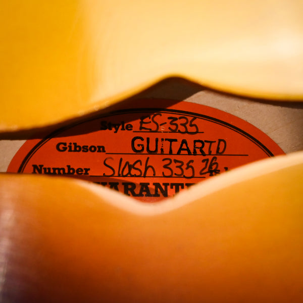 Gibson Slash 1963 ES-335 Collector’s Edition Vintage Sunburst SLASH 335 Limited to 50 Worldwide Slash Signed (#15)