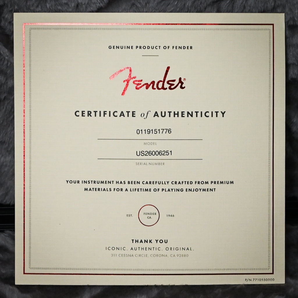 Fender American Ultra II Stratocaster HSS w/ Ebony Fingerboard- Noble Blue 2026 (US26006251)