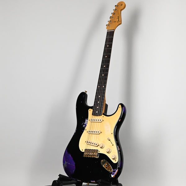Fender Custom Shop 1962 Stratocaster w/ Gold Hardware & Josefina Handwound Pickups, Heavy Relic- Black/ Purple Paisley 2025 (R148643)