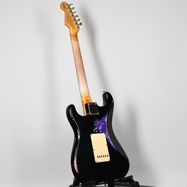 Fender Custom Shop 1962 Stratocaster w/ Gold Hardware & Josefina Handwound Pickups, Heavy Relic- Black/ Purple Paisley 2025 (R148643)