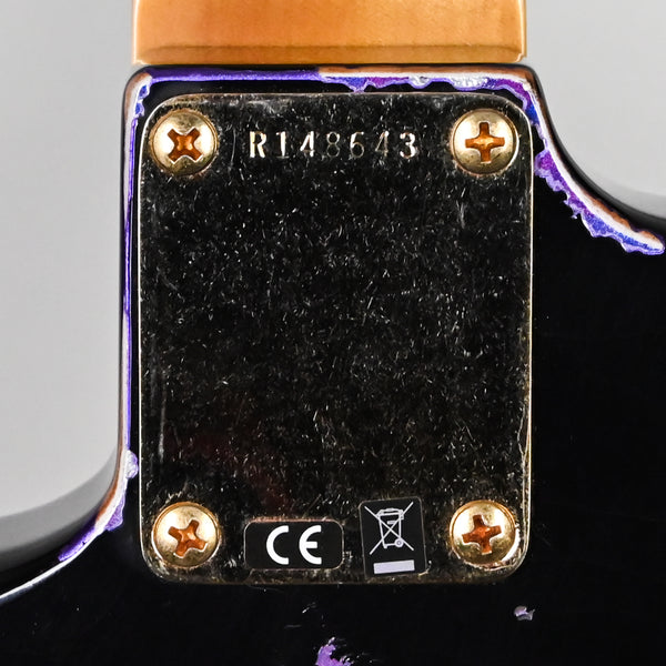 Fender Custom Shop 1962 Stratocaster w/ Gold Hardware & Josefina Handwound Pickups, Heavy Relic- Black/ Purple Paisley 2025 (R148643)
