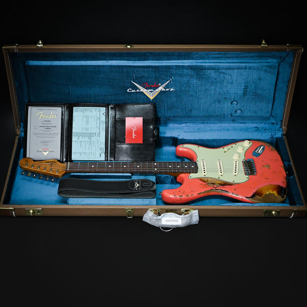 Fender Custom Shop Limited Edition 60/63 Stratocaster Super Heavy Relic- Super Faded Aged Fiesta Red/ 3 Color Sunburst 2025 (CZ584243)