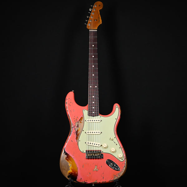 Fender Custom Shop Limited Edition 60/63 Stratocaster Super Heavy Relic- Super Faded Aged Fiesta Red/ 3 Color Sunburst 2025 (CZ584243)