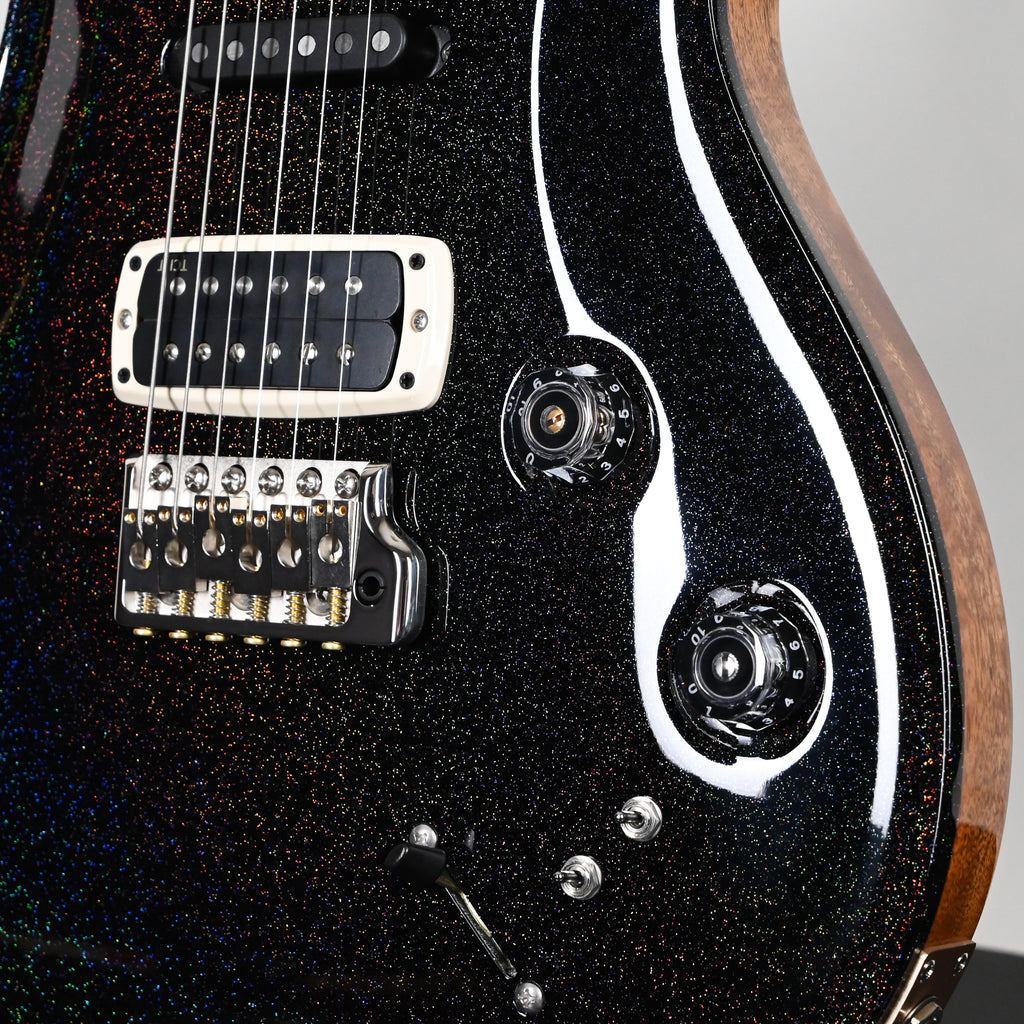 PRS Modern Eagle V Electric Guitar- Black Rainbow Holoflake Top & Binding 2025 (0417735)
