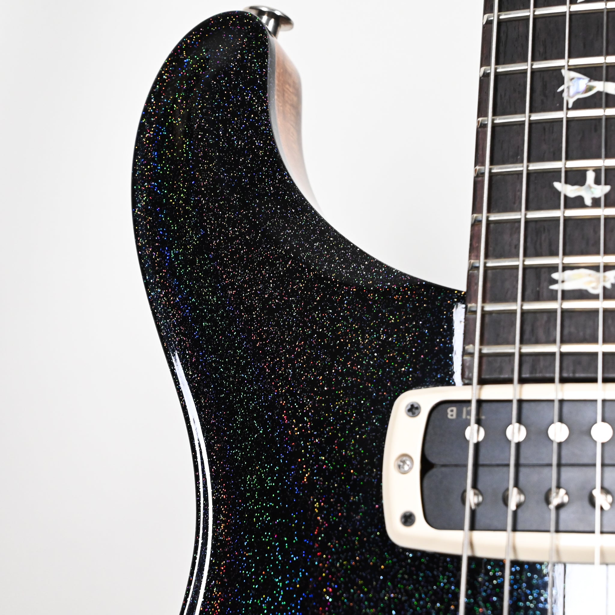 PRS Modern Eagle V Electric Guitar- Black Rainbow Holoflake Top & Binding 2025 (0417735)
