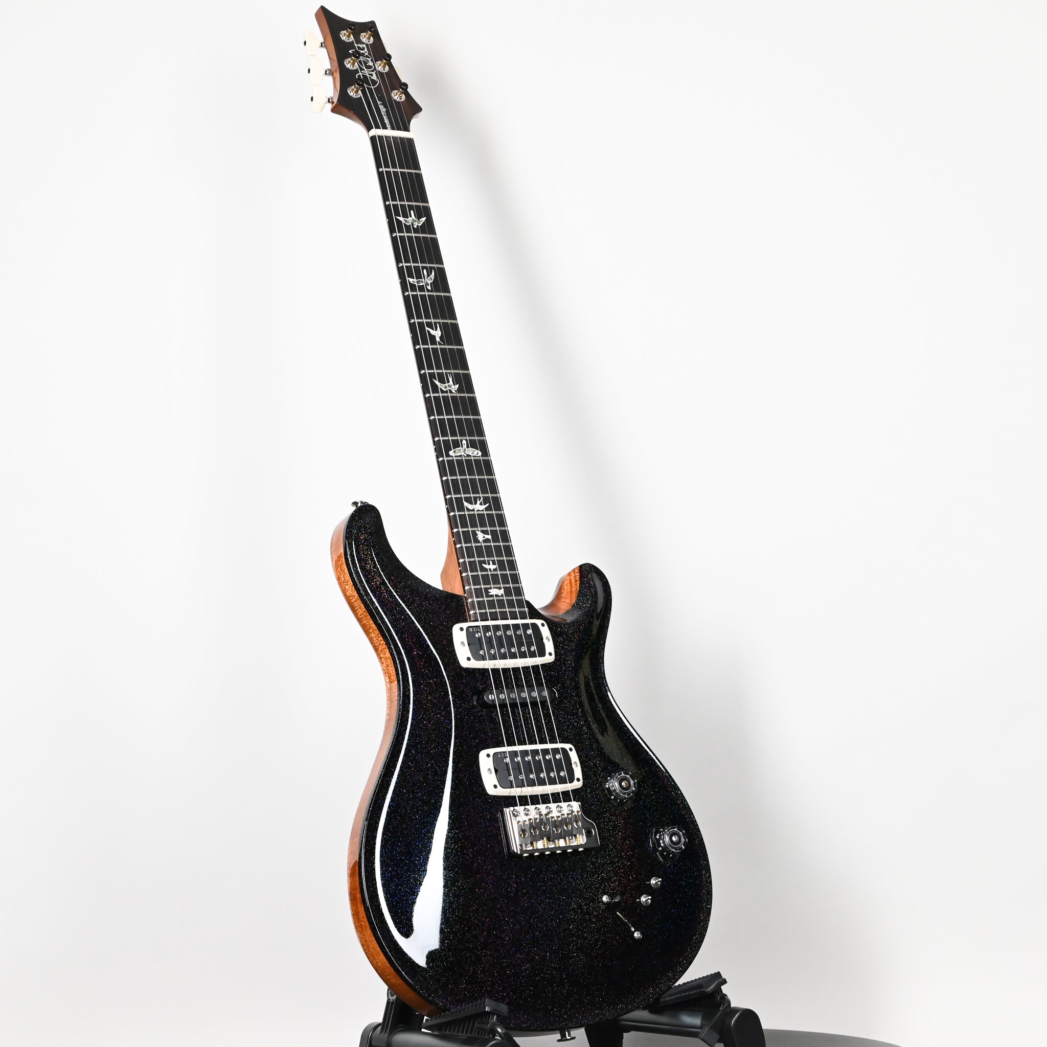 PRS Modern Eagle V Electric Guitar- Black Rainbow Holoflake Top & Binding 2025 (0417735)