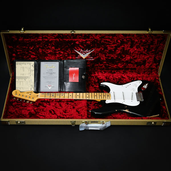 Fender Custom Shop LTD Fat '54 Stratocaster Relic/ Closet Classic- Aged Black 2024 (LXX0636)