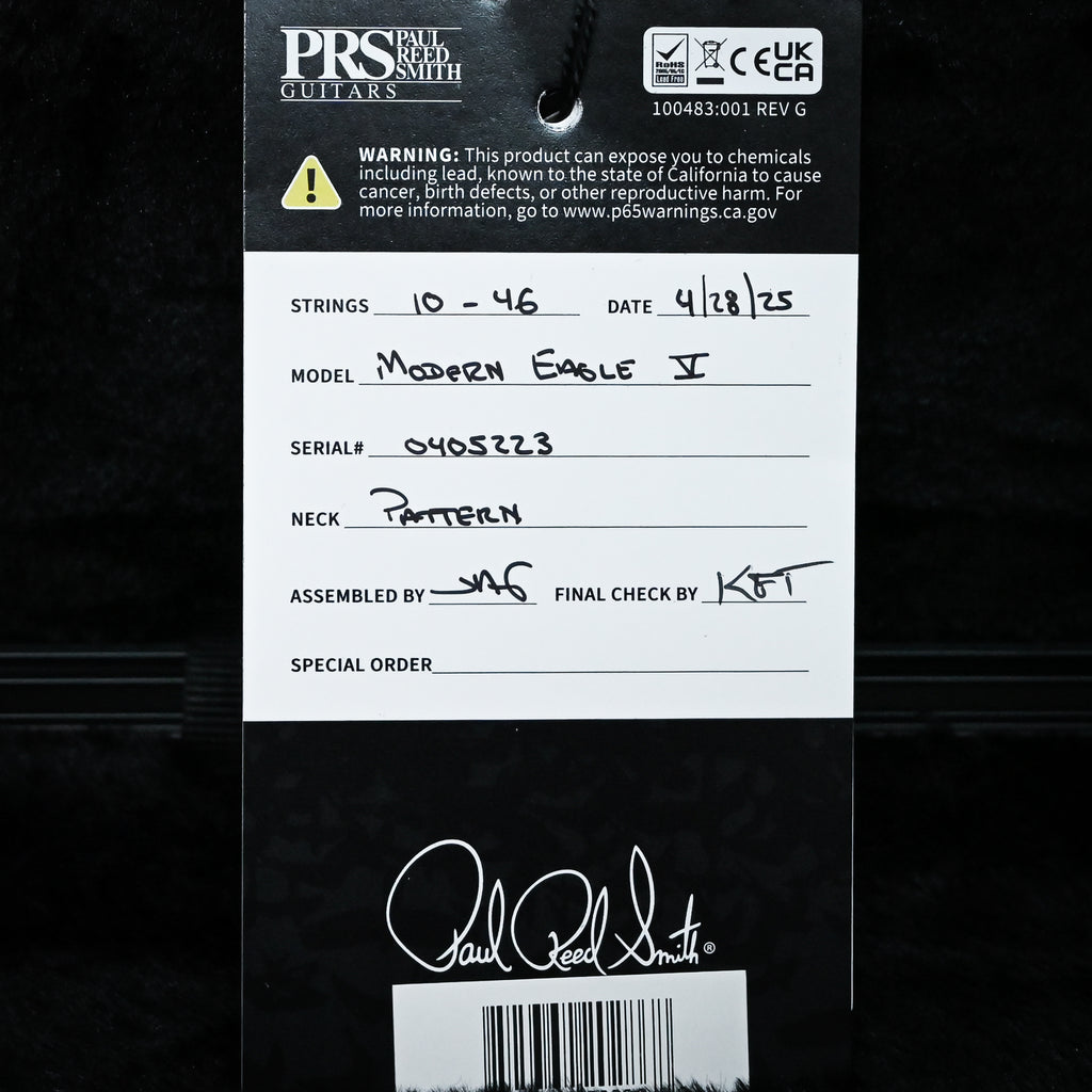 PRS Modern Eagle V Electric Guitar- Faded Whale Blue Wraparound 2025 (0405223)