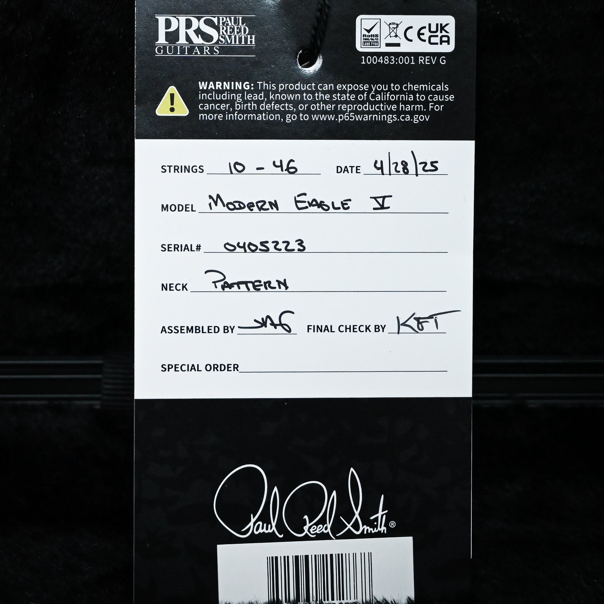 PRS Modern Eagle V Electric Guitar- Faded Whale Blue Wraparound 2025 (0405223)