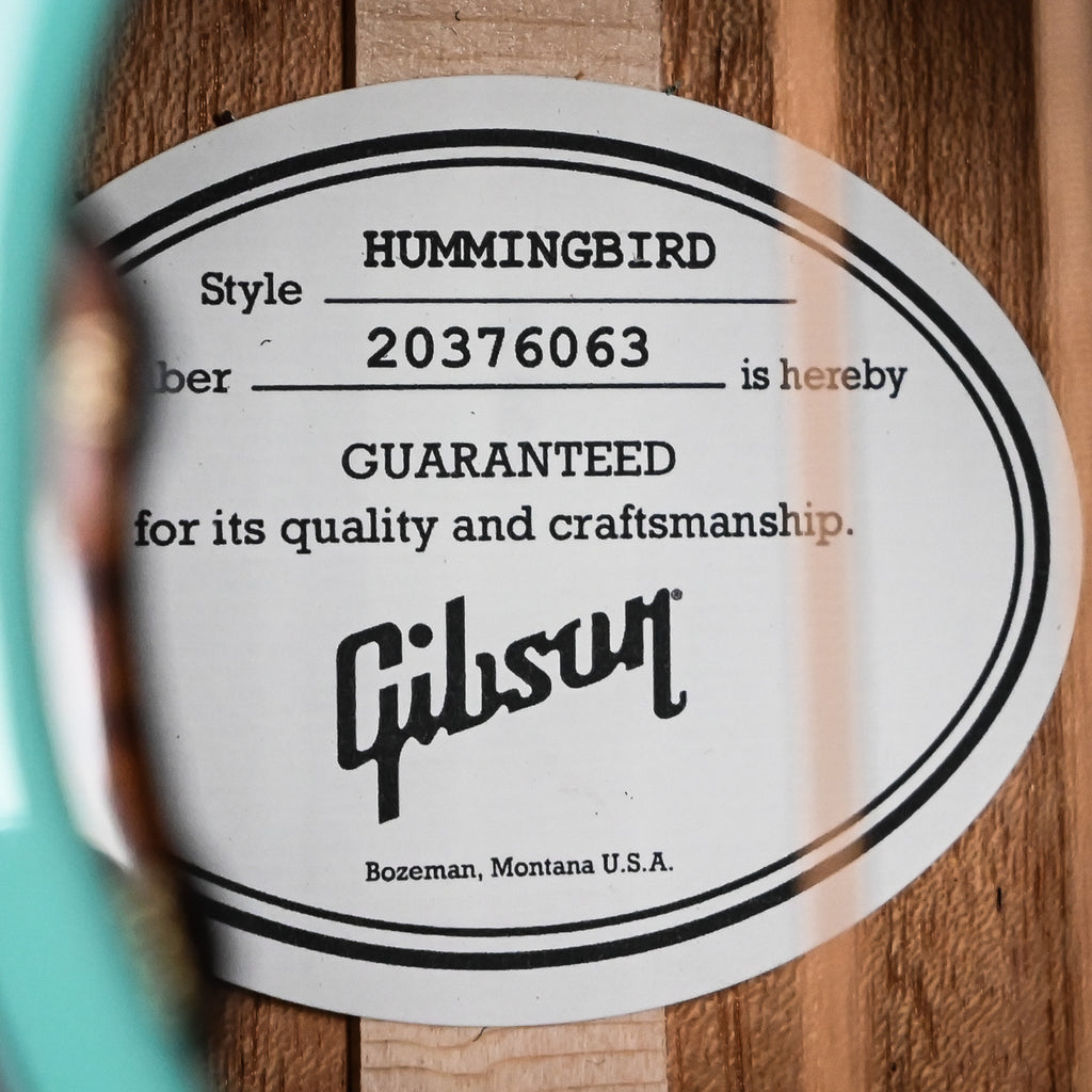 Gibson Hummingbird Standard Acoustic-Electric Guitar- Southwestern Turquoise 2026 (20376063)