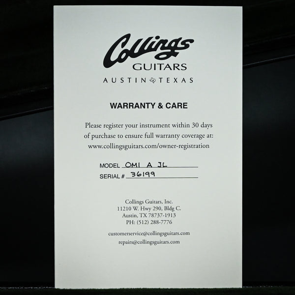 Colling OM1 Adirondack Julian Lage Signature Model 2025 (36199)