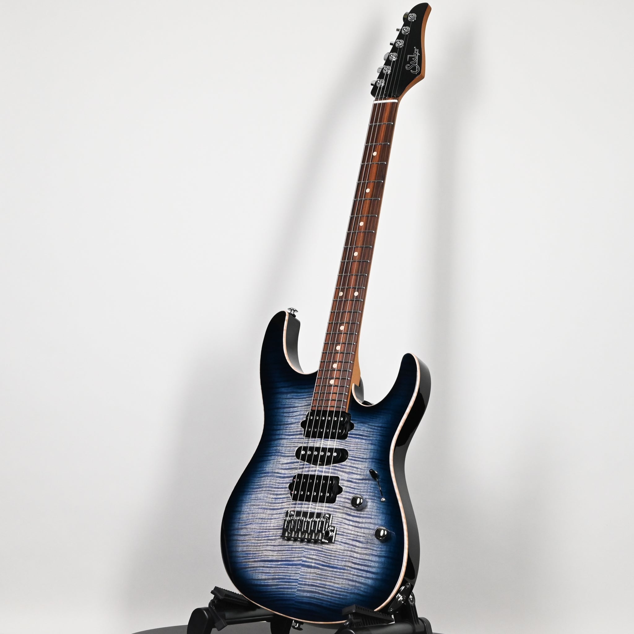 Suhr Modern Plus Electric Guitar- Faded Trans Whale Blue Burst 2026 (93363)