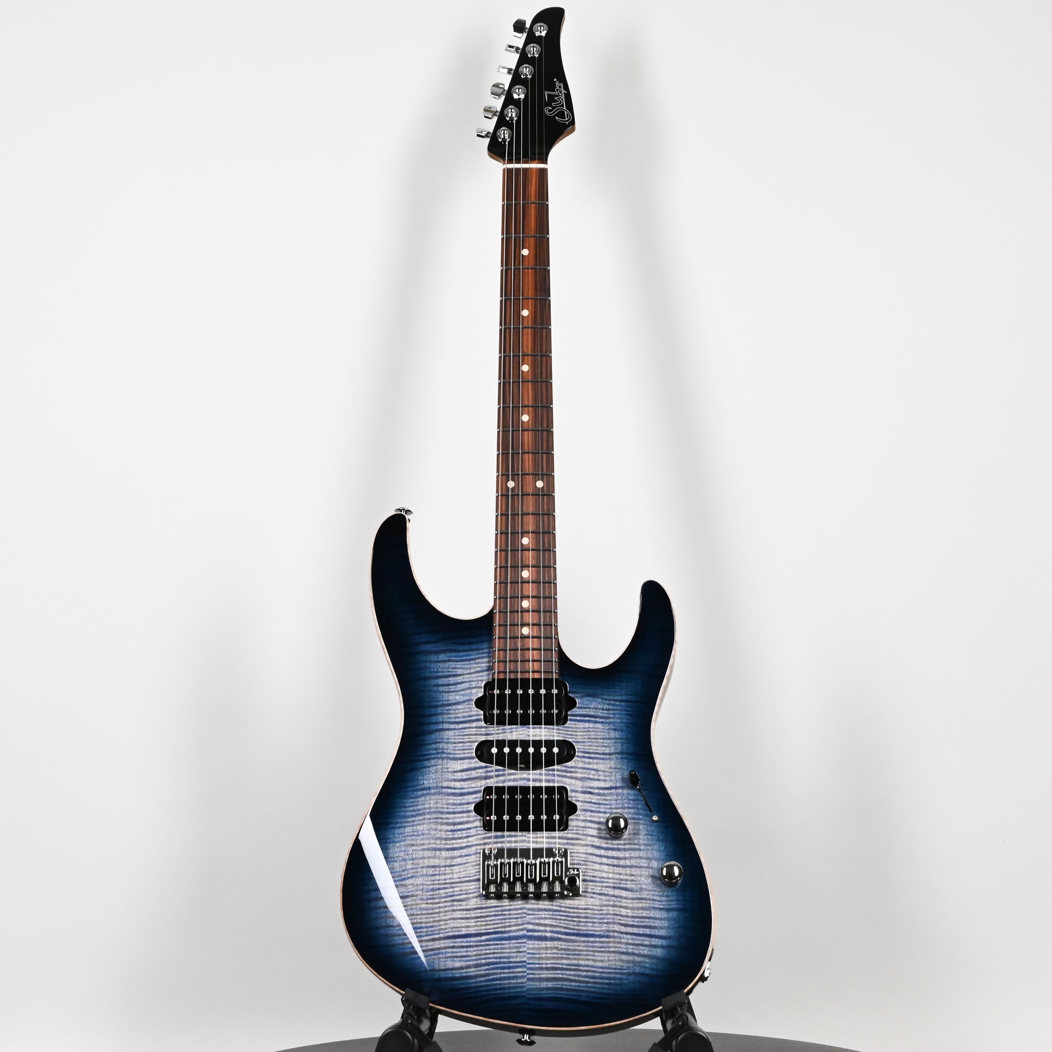 Suhr Modern Plus Electric Guitar- Faded Trans Whale Blue Burst 2026 (93363)