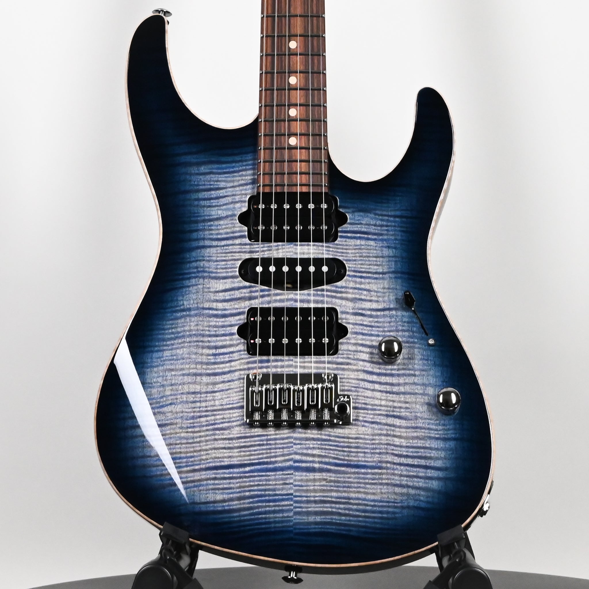 Suhr Modern Plus Electric Guitar- Faded Trans Whale Blue Burst 2026 (93363)