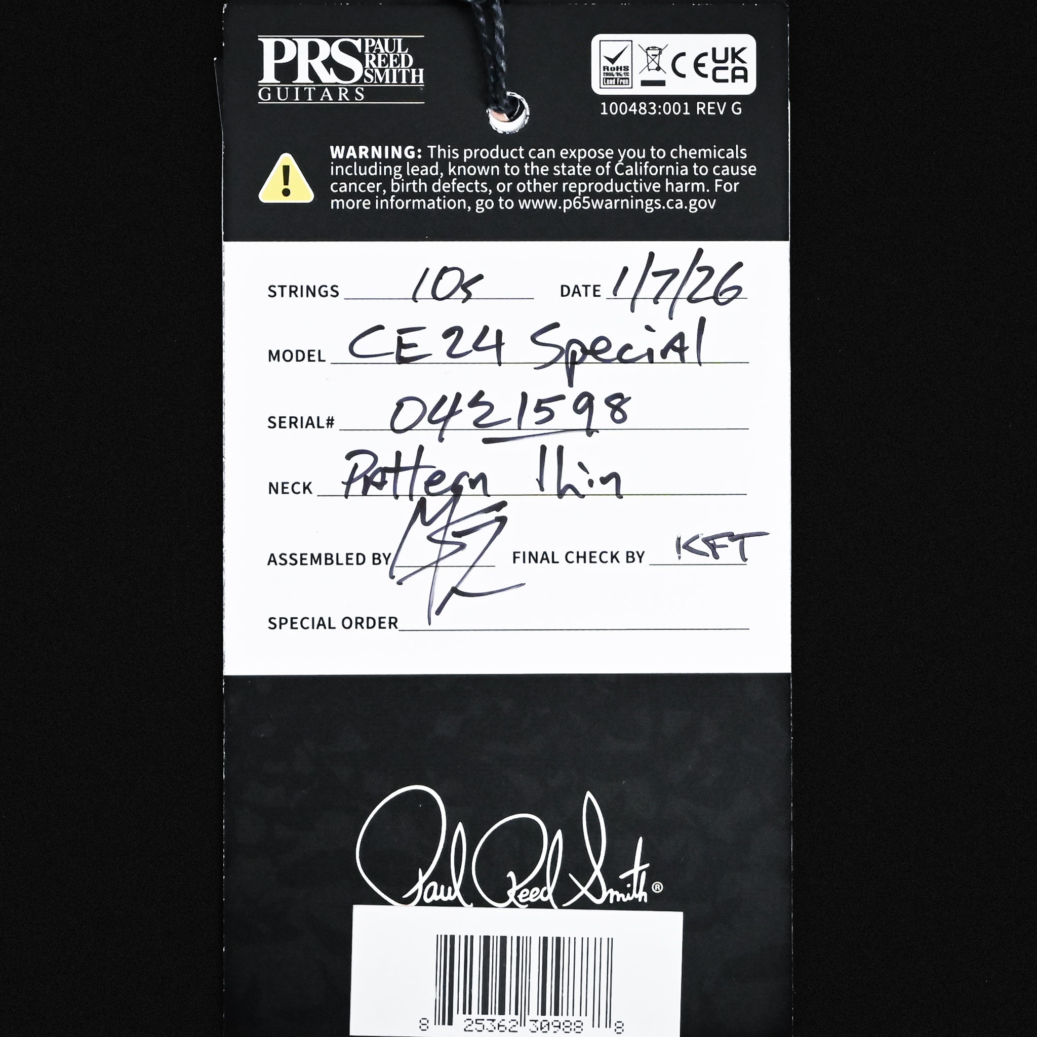 PRS CE 24 Special Electric Guitar- Sprayer's Choice 2026 (0421598)