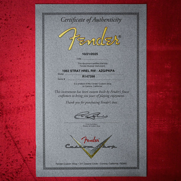 Fender Custom Shop 1962 Stratocaster Heavy Relic Aztec Gold / Pink Paisley Josefina Hand Wound Pickups 2025 (R147398)