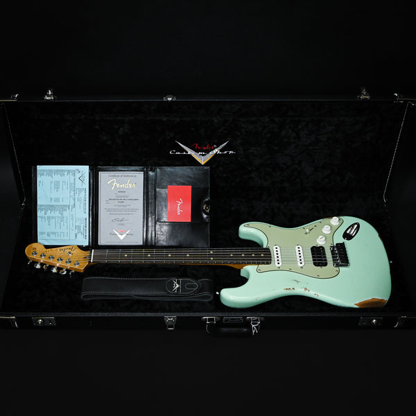 Fender Custom Shop Deluxe Stratocaster w/ Seymour Duncan SH4 Humbucker, Relic/ Closet Classic Hardware- Aged Surf Green 2025 (R143930)