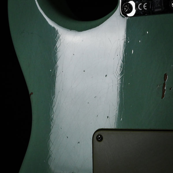 Fender Custom Shop Deluxe Stratocaster w/ Seymour Duncan SH4 Humbucker, Relic/ Closet Classic Hardware- Aged Surf Green 2025 (R143930)