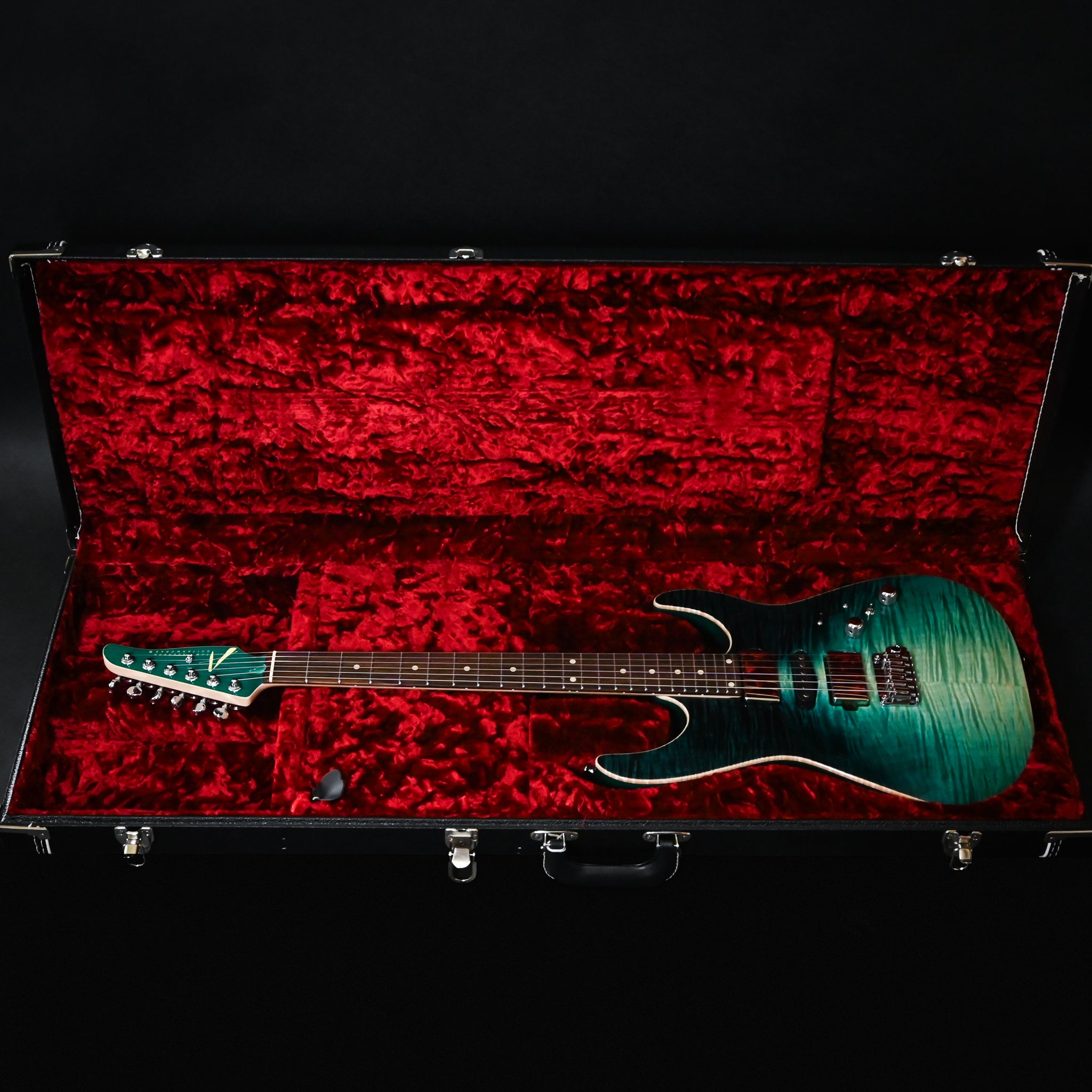 Tom Anderson Custom Angel Electric Guitar- Teal Wake Surf w/ Binding 2026 (07-11-26A)