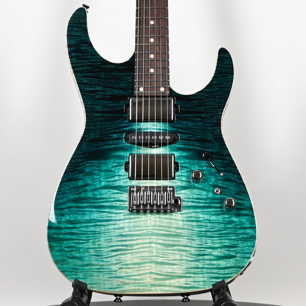 Tom Anderson Custom Angel Electric Guitar- Teal Wake Surf w/ Binding 2026 (07-11-26A)