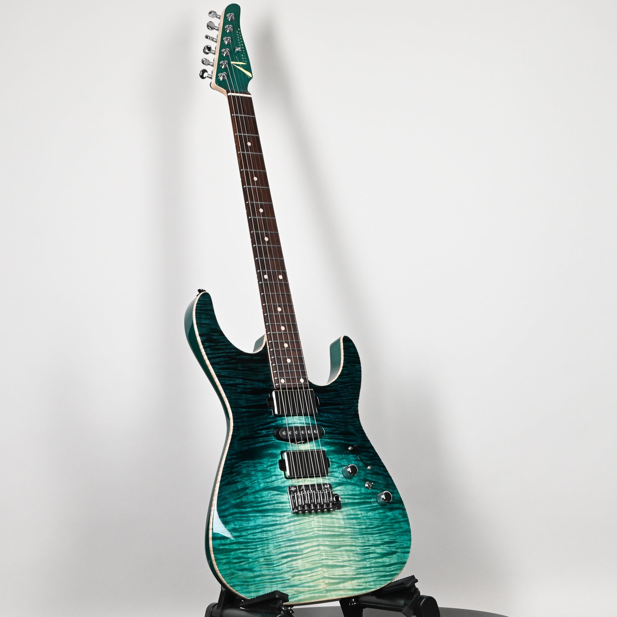 Tom Anderson Custom Angel Electric Guitar- Teal Wake Surf w/ Binding 2026 (07-11-26A)