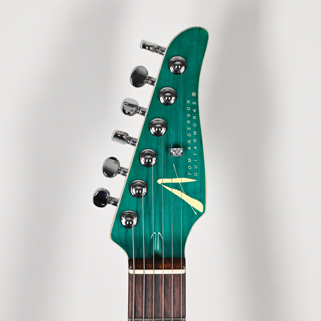 Tom Anderson Custom Angel Electric Guitar- Teal Wake Surf w/ Binding 2026 (07-11-26A)