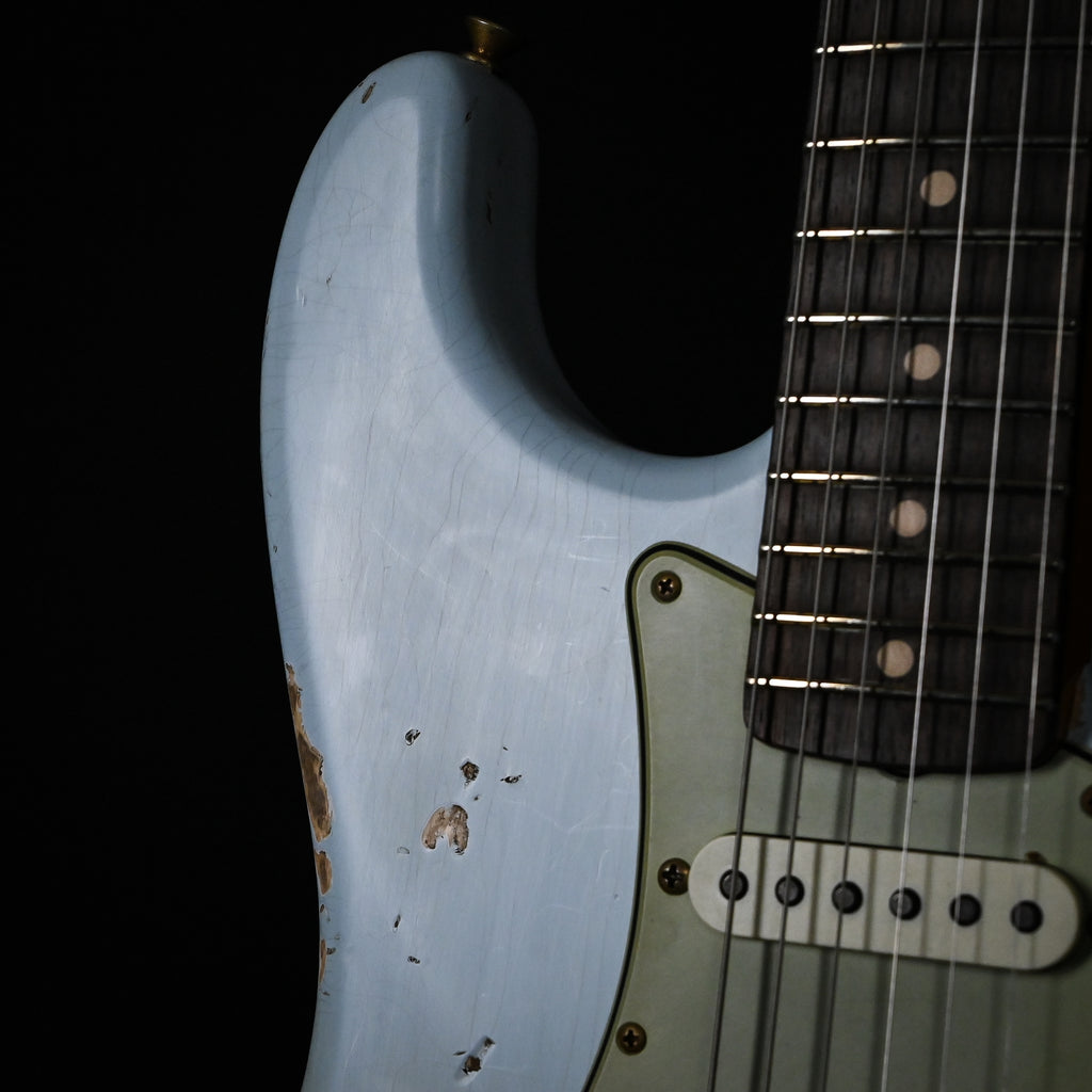 Fender Custom Shop '62 Stratocaster HSS w/ Painted Headcap, Heavy Relic- Sonic Blue 2026 (R148560)