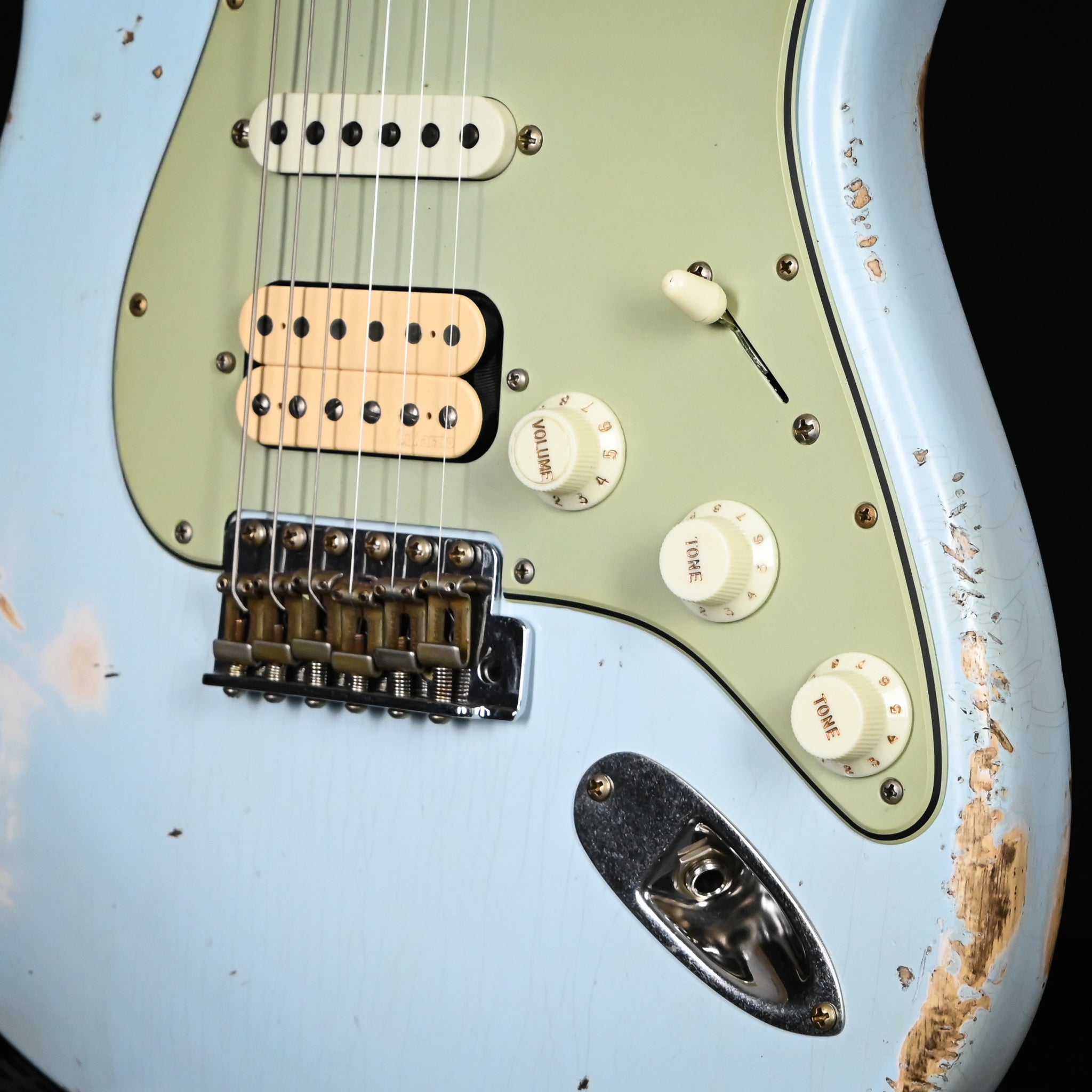 Fender Custom Shop '62 Stratocaster HSS w/ Painted Headcap, Heavy Relic- Sonic Blue 2026 (R148560)